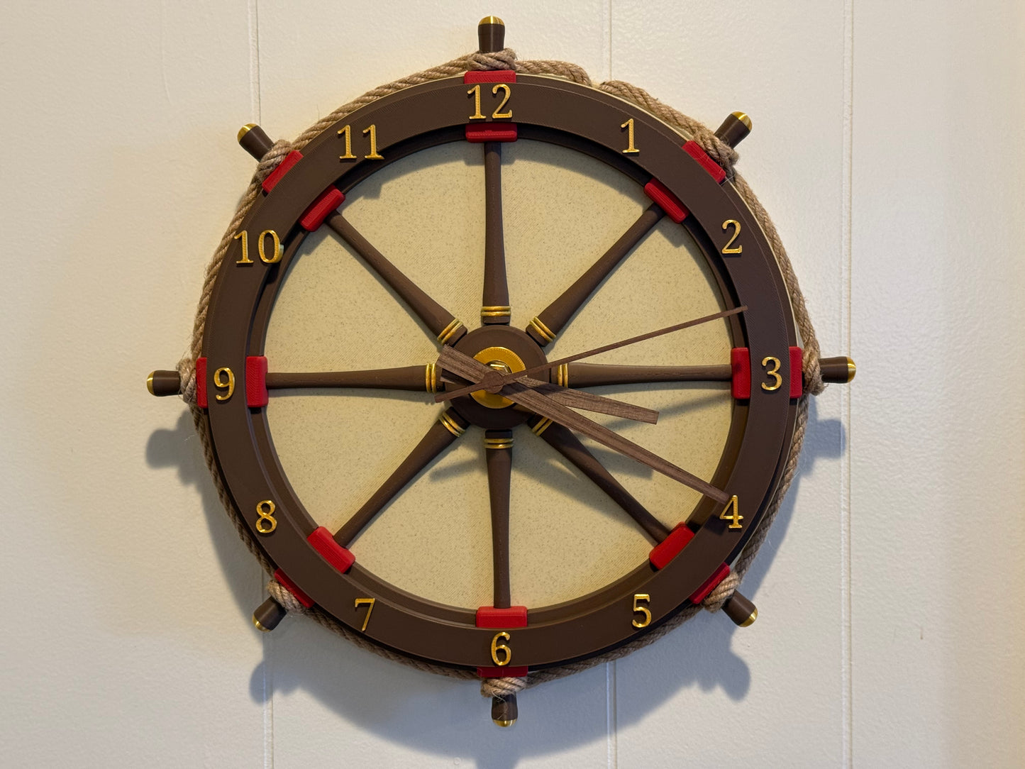 Nautical Ship Wheel Wall Clock